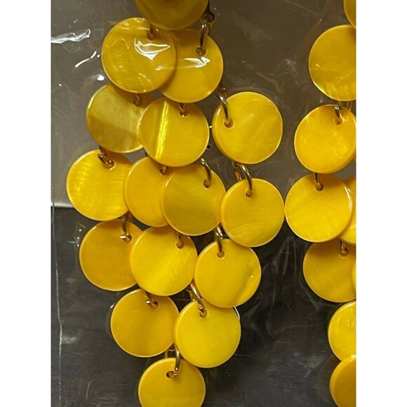 Designs by Jil earrings dangle pierced 4" yellow - Picture 2 of 5